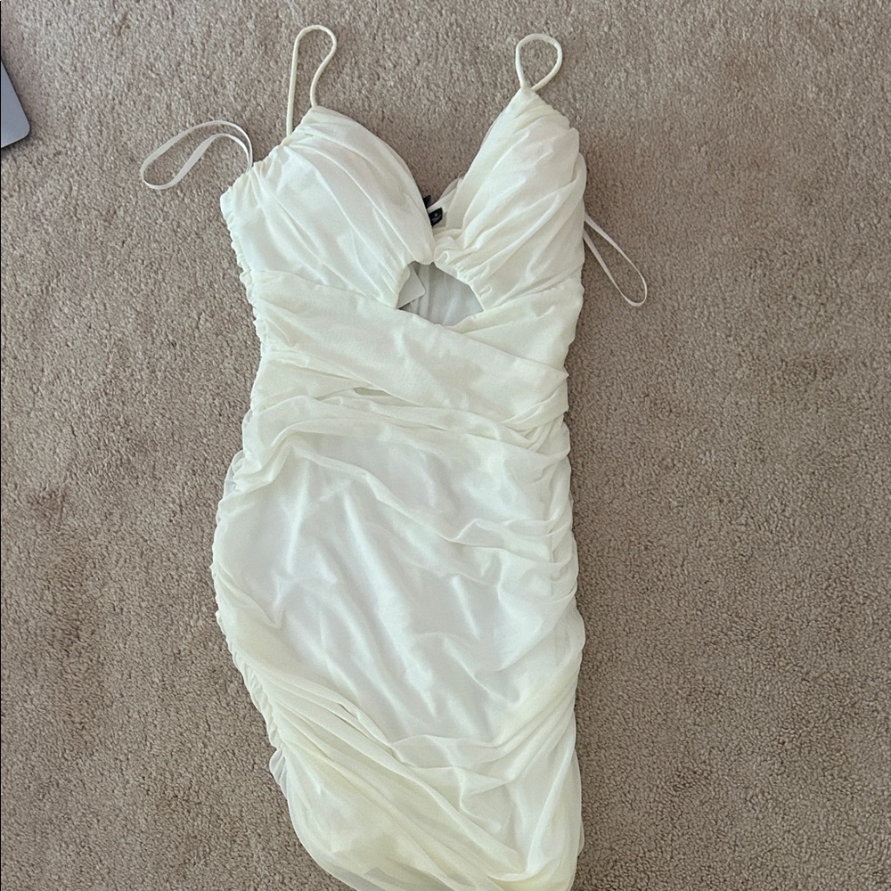 Windsor Cream Ruched Dress